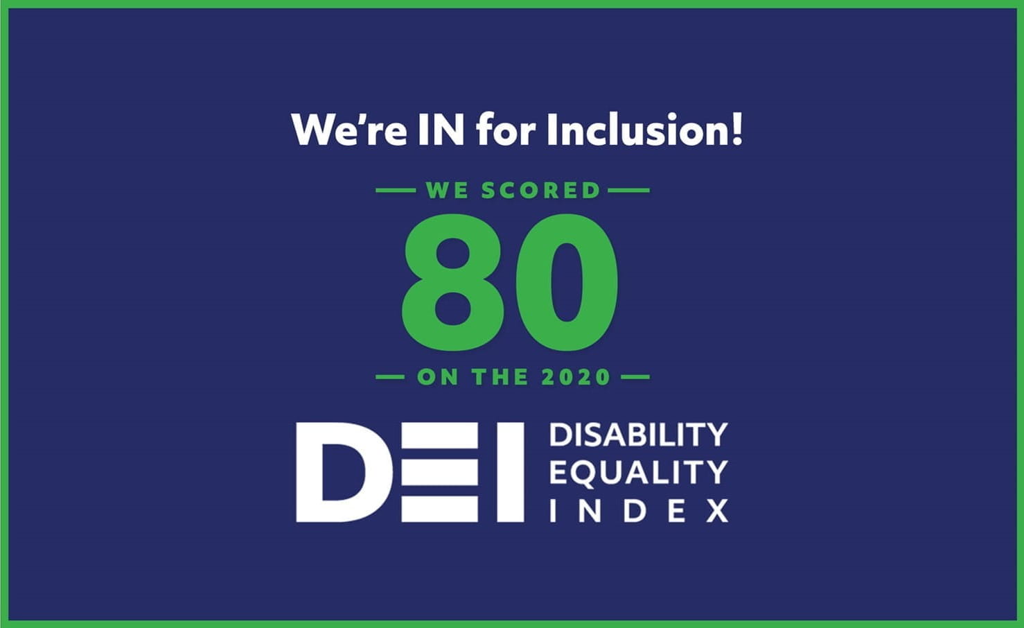 Disability Equality Index blue ad