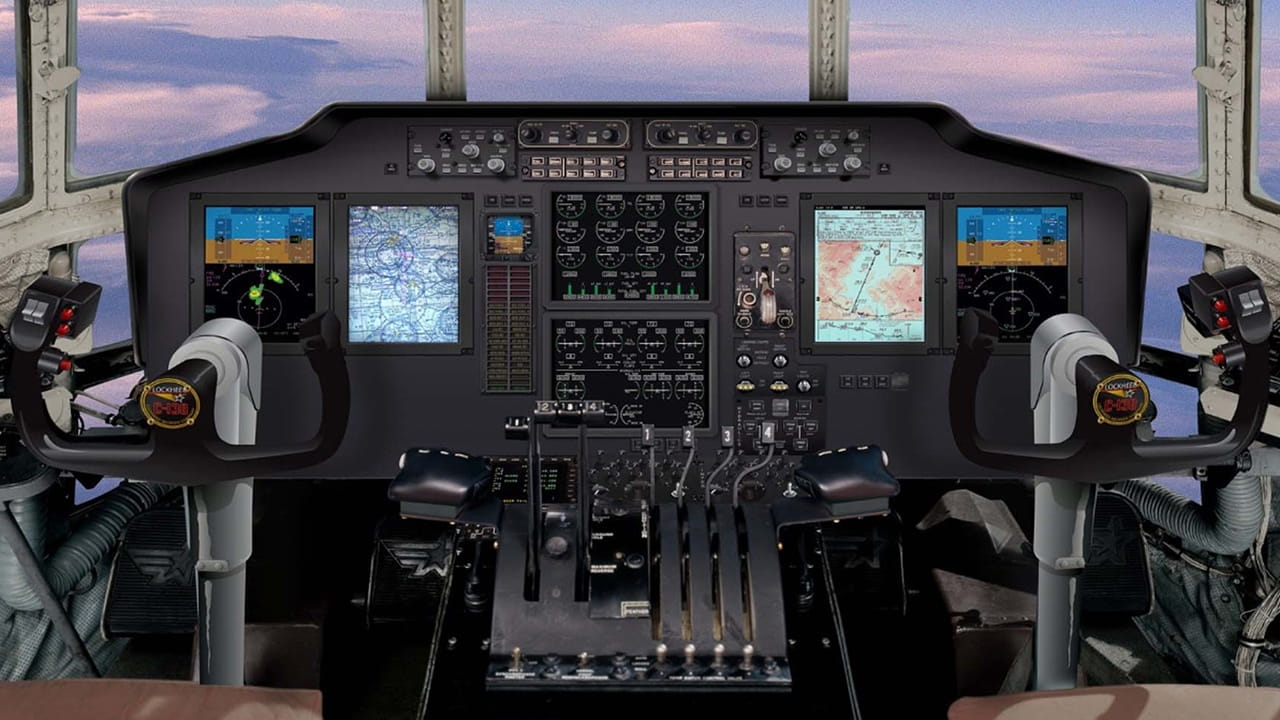 C130 Airplane cockpit