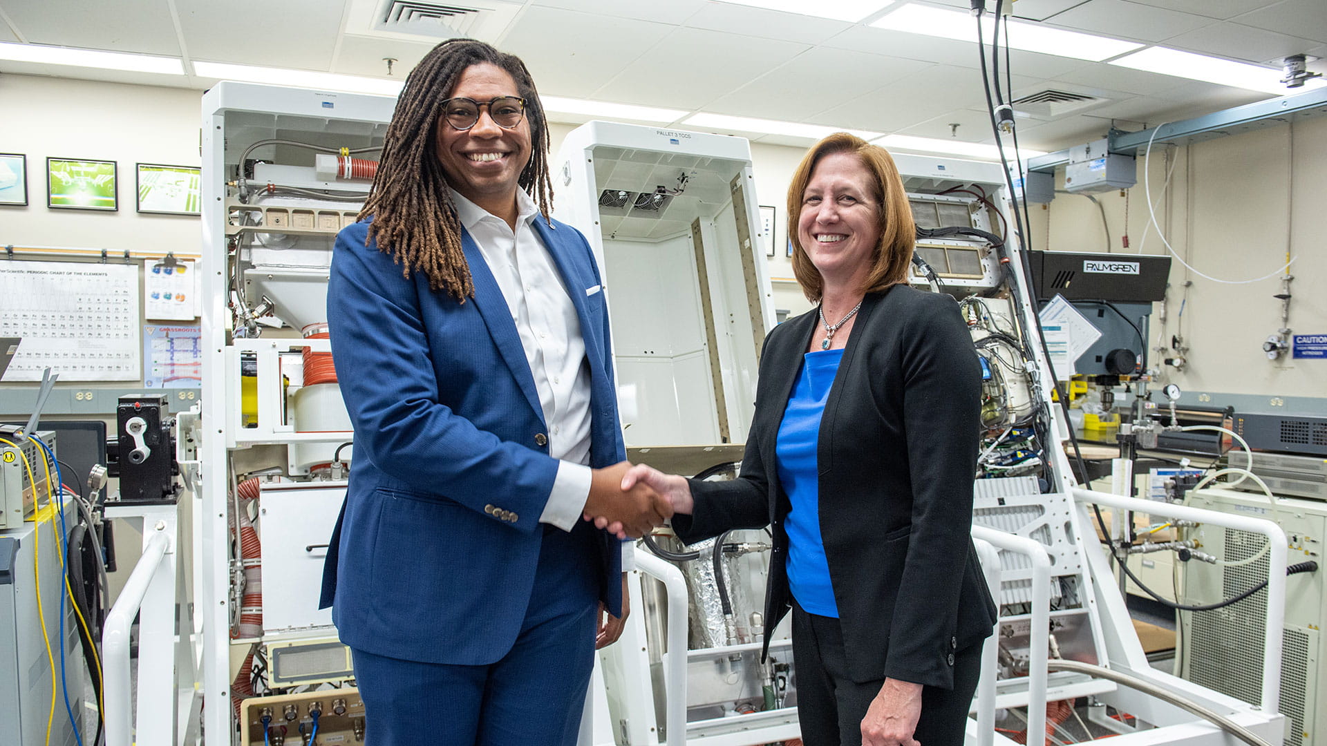 NASA representative visits Collins lab