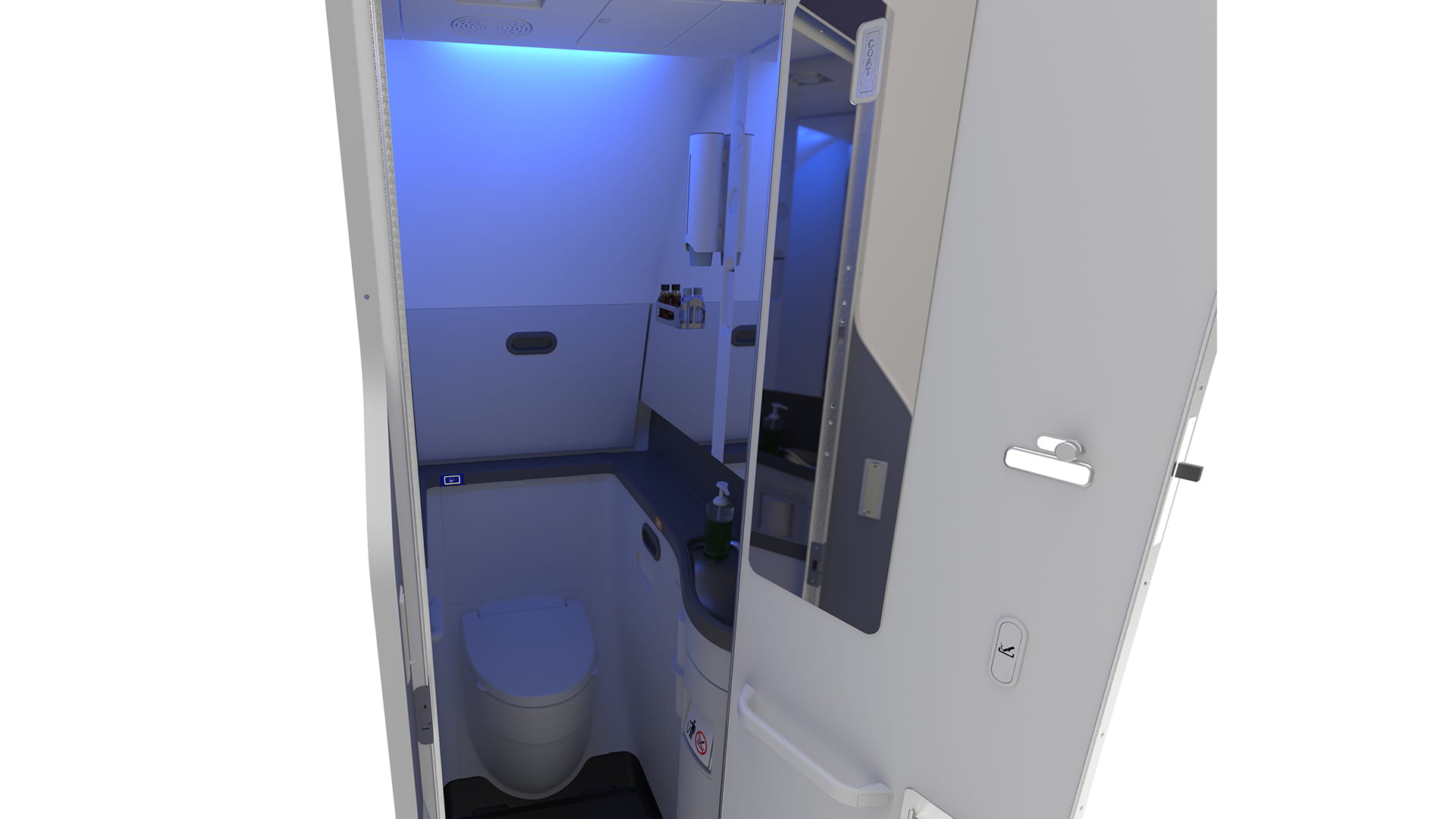 LED aircraft lavatory lighting