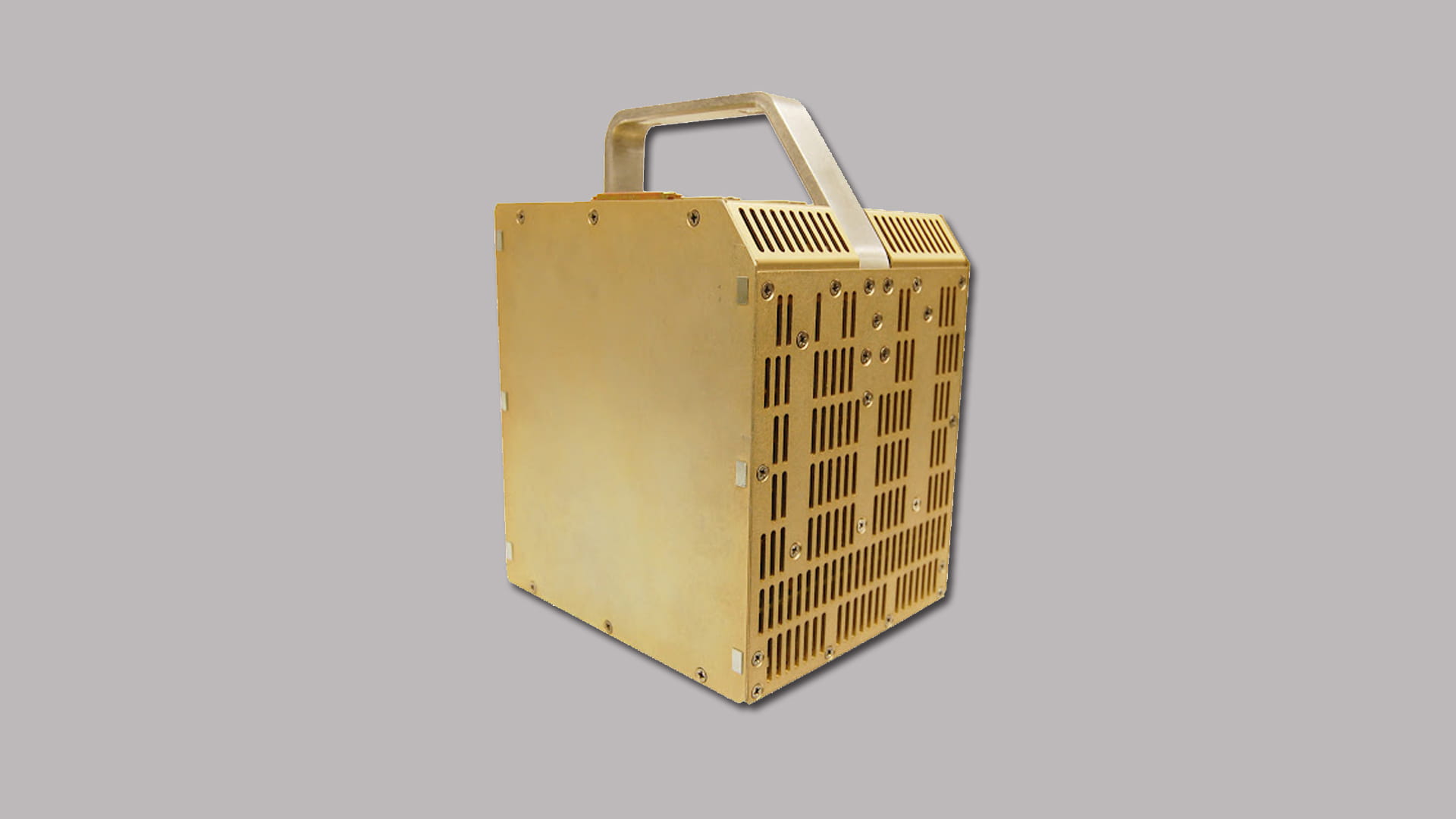 Large gold box with handle