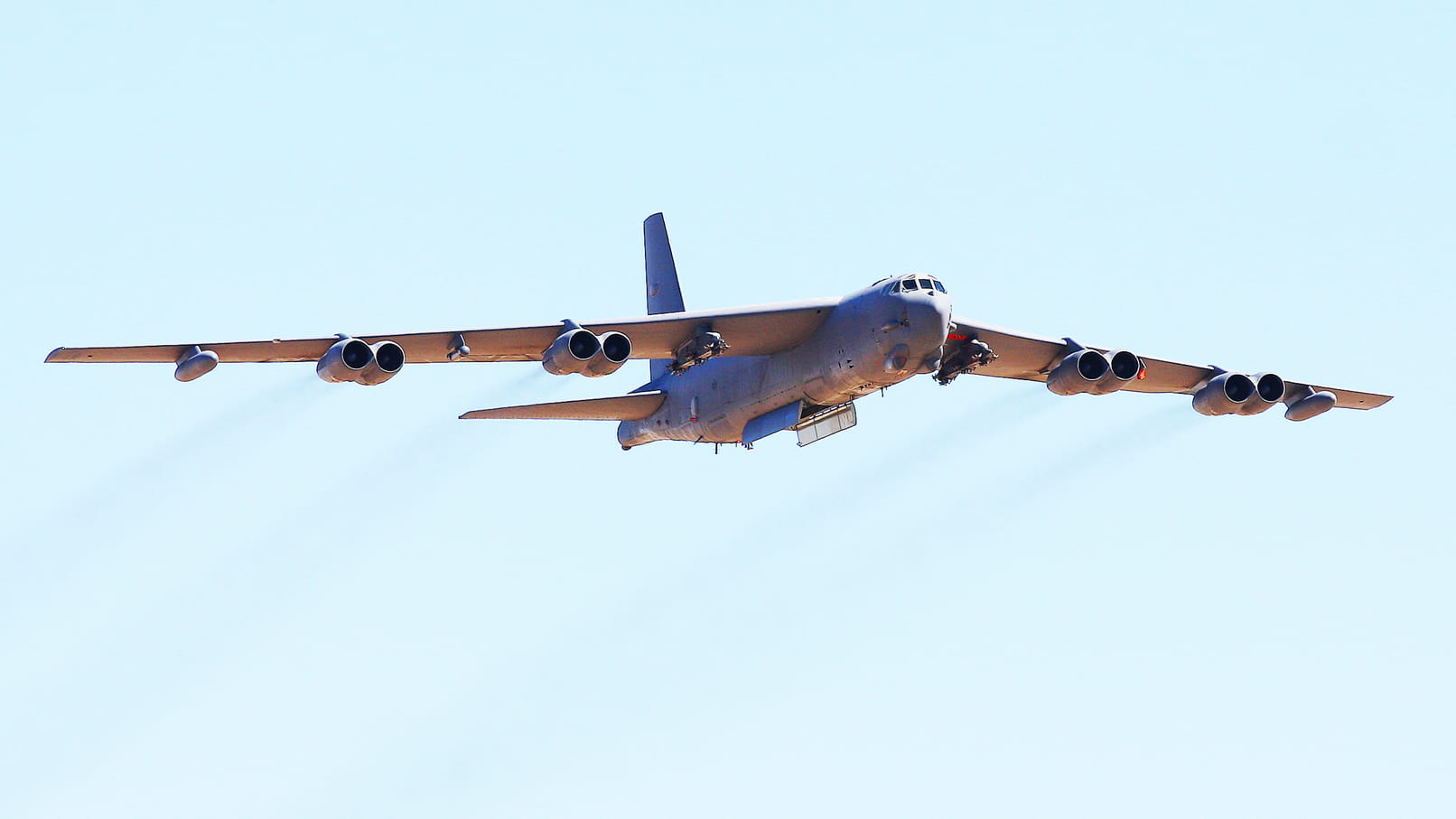 B-52 military plane in flight