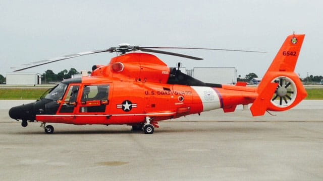 Terracotta coastguard helicopter at Fort Pierce