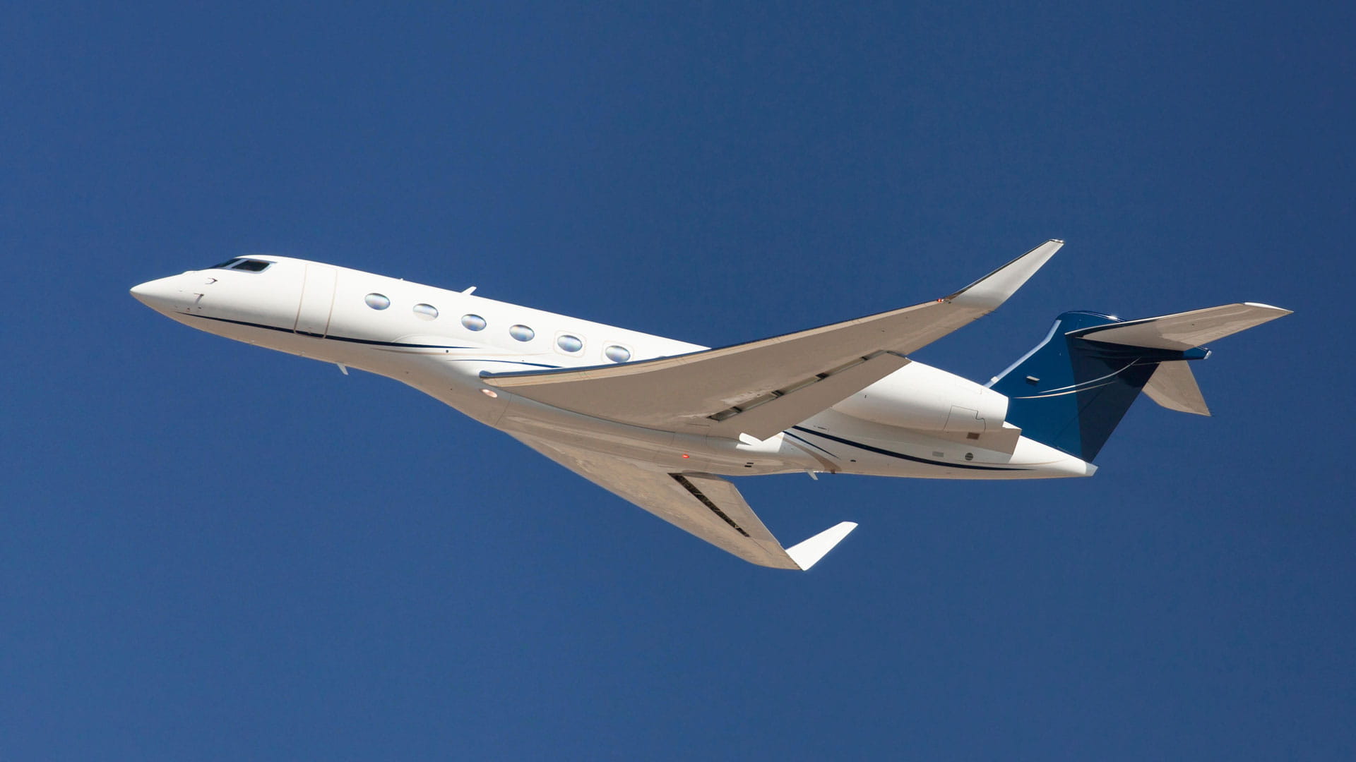 Gulfstream jet in the sky