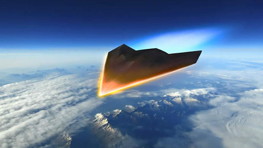 Illustration of a hypersonic weapon