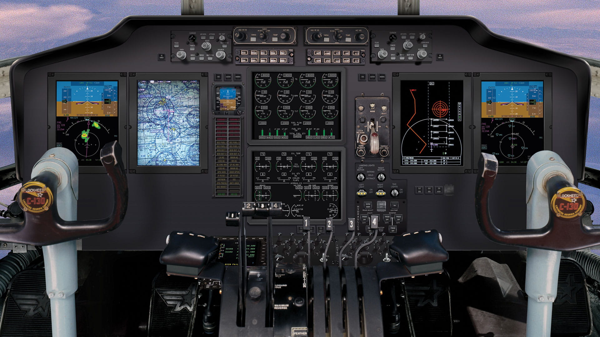 C-130H flight deck
