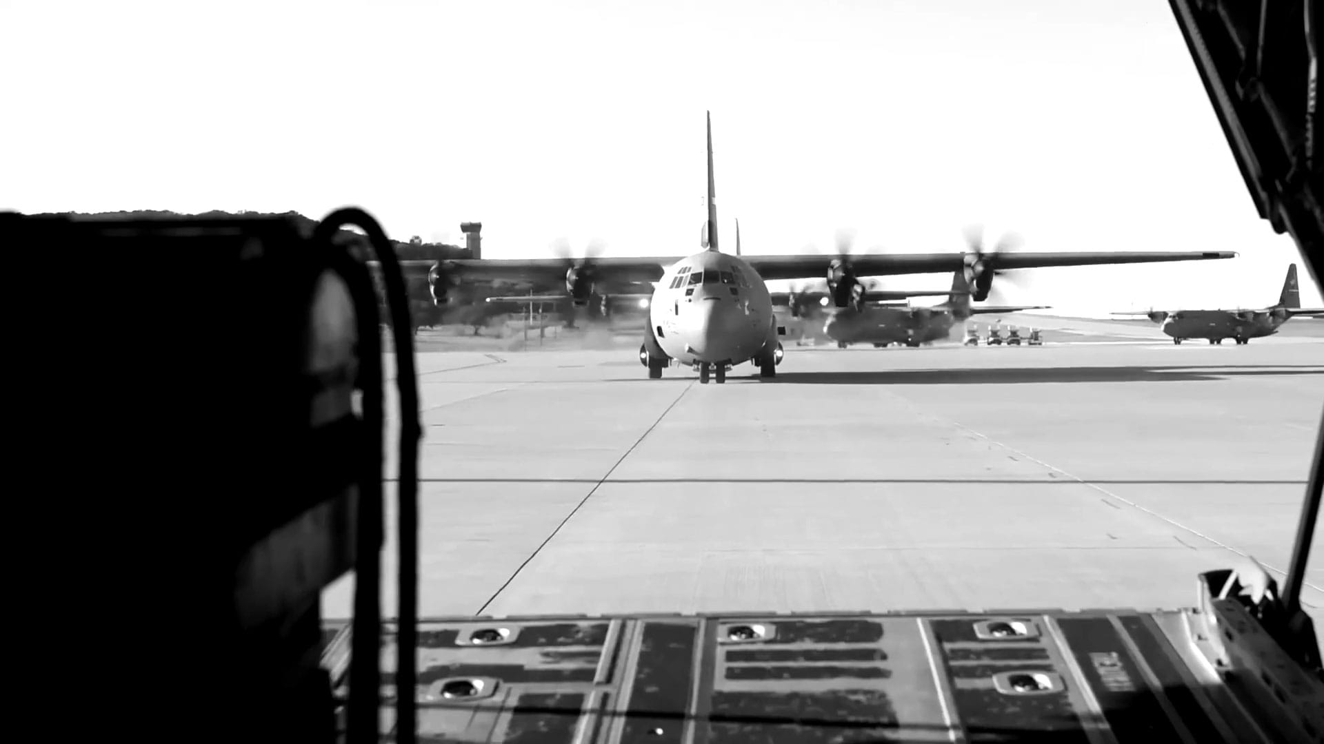 Military C-130 on ground