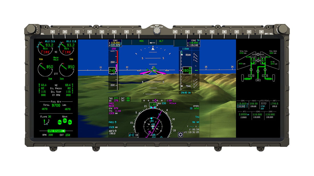 Aircraft flight instrument panel
