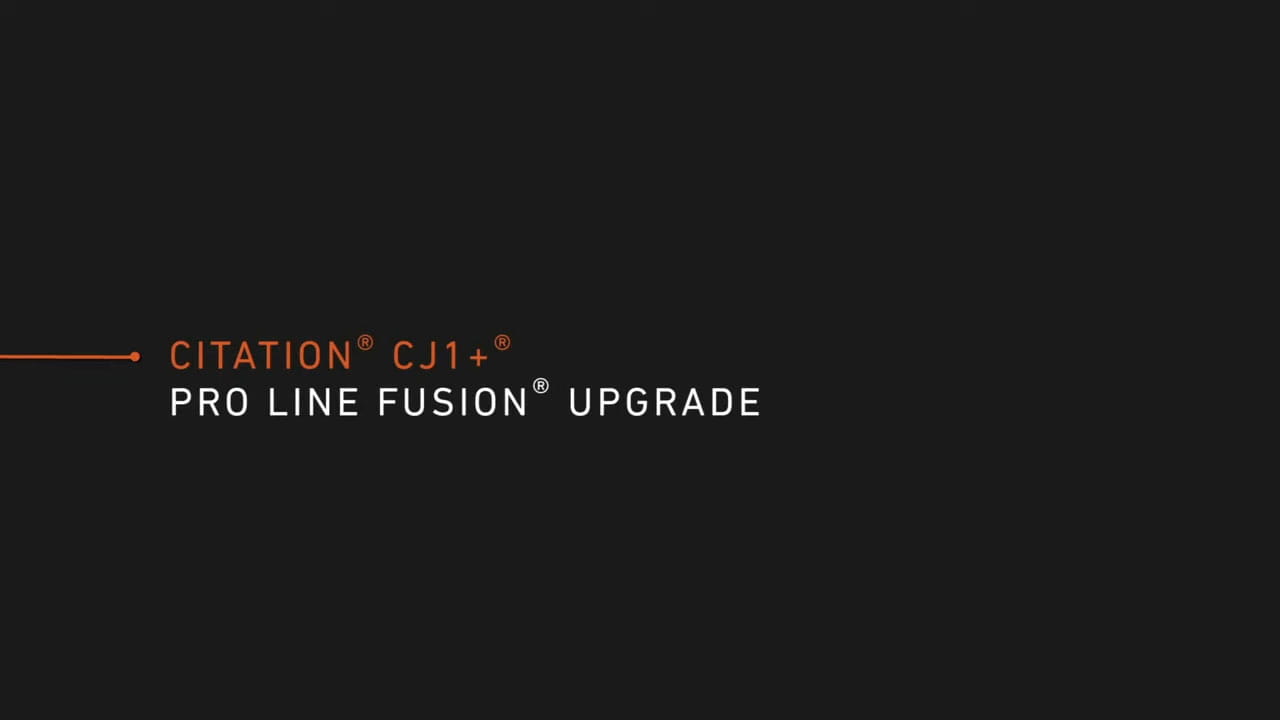 Static image reading "Citation CJ1+ Pro Line Fusion Upgrade"