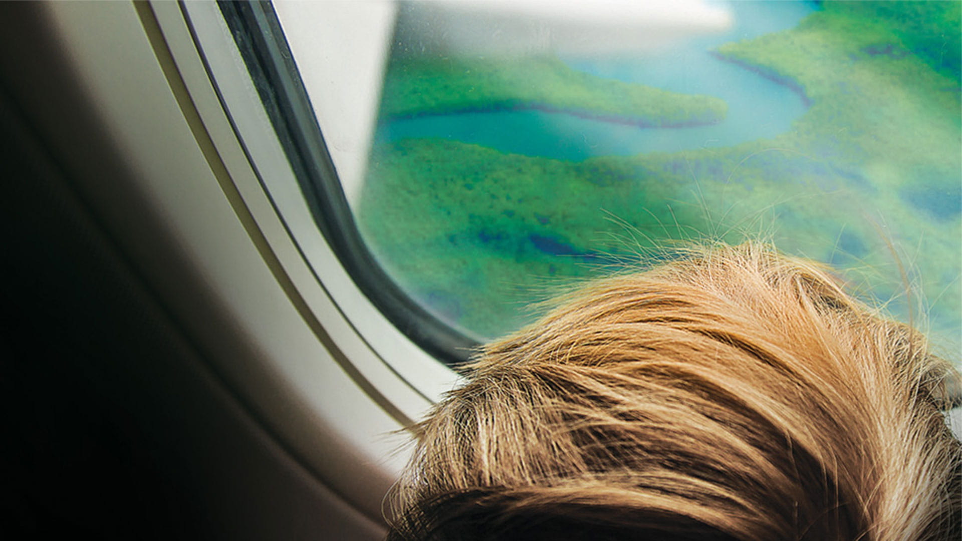 Looking out an airplane window. Image copyright Michelle Stoddard / Offset.com