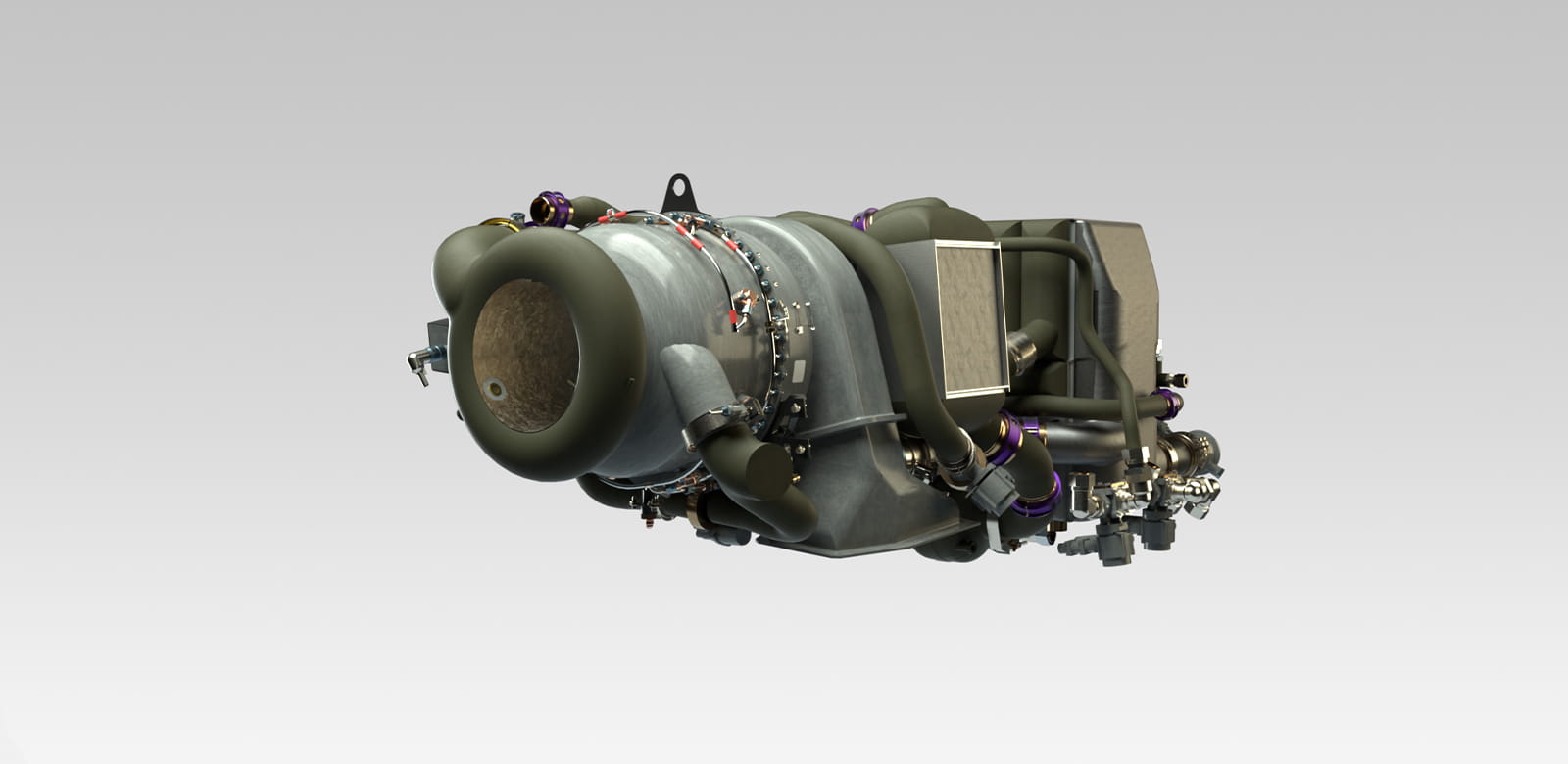 A computer rendering of the Collins Aerospace Emergency Power and Cooling System