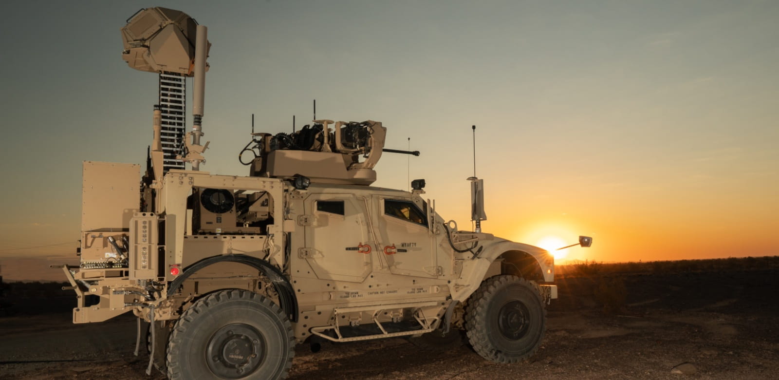 The Ku-720 mobile sensing radar and Coyote effectors were used to detect and defeat enemy drones in a 2022 test at the U.S. Army Yuma Proving Ground in Arizona.