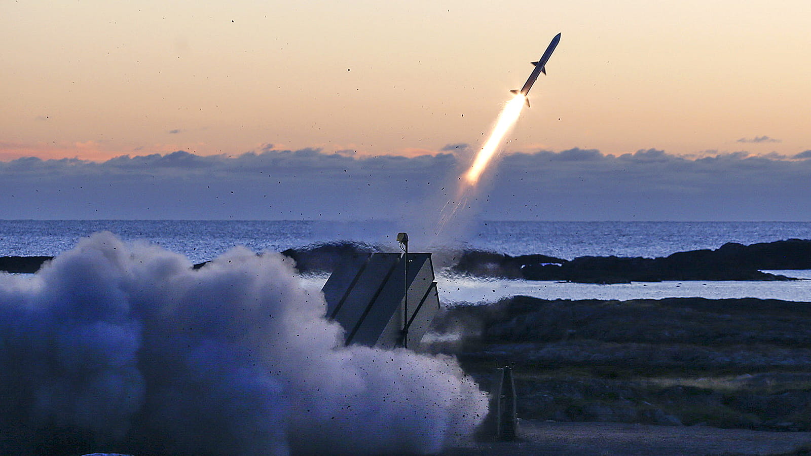 The AMRAAM missile was among three systems fired in a first-of-its-kind air base defense exercise. 